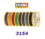 3154 Brawa Cable on reel brown - 25m,  0,14 mm2