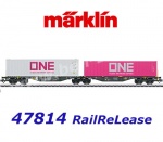 47814 Marklin Double container car Type Sggrss 80 of the RailReLease with contaners ONE