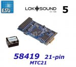 58419 ESU Sound Decoder Loksound 5 - 21-pin MTC21