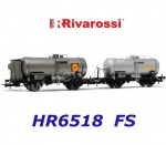 HR6518 Rivarossi Set of 2 tank wagons type Mop, "Shell" of the FS